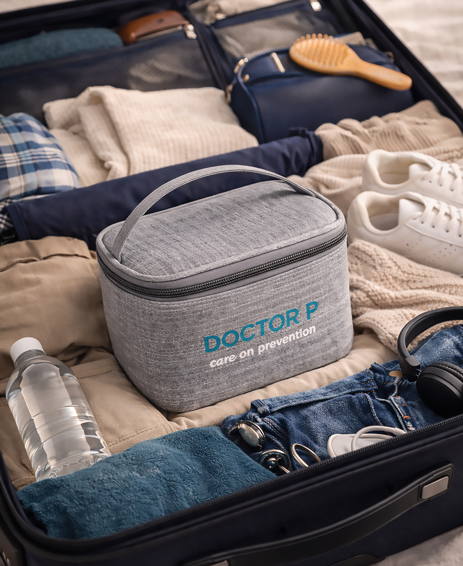 Doctor P in viaggio — beauty bag portatile