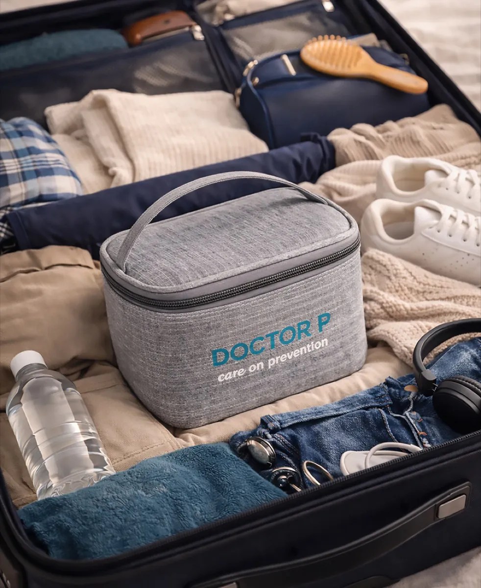 Doctor P in viaggio — beauty bag portatile